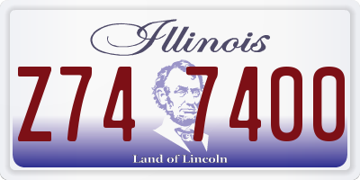 IL license plate Z747400