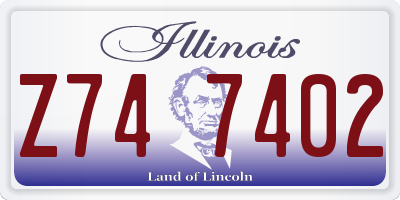 IL license plate Z747402