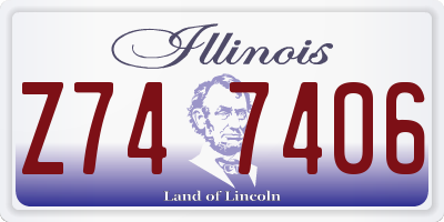 IL license plate Z747406