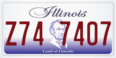 IL license plate Z747407