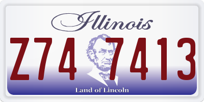 IL license plate Z747413