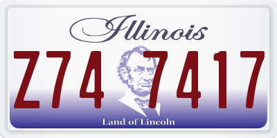 IL license plate Z747417