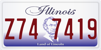 IL license plate Z747419