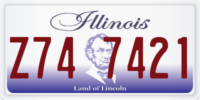 IL license plate Z747421