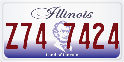 IL license plate Z747424