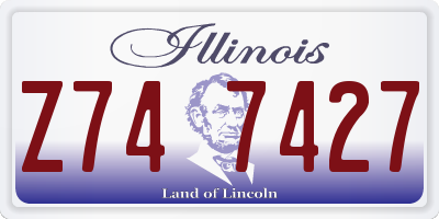 IL license plate Z747427