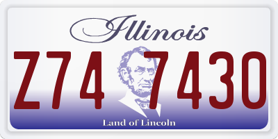 IL license plate Z747430