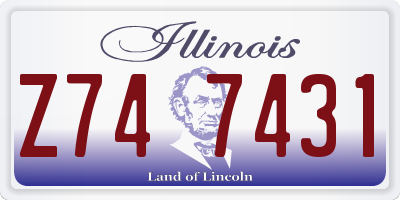 IL license plate Z747431