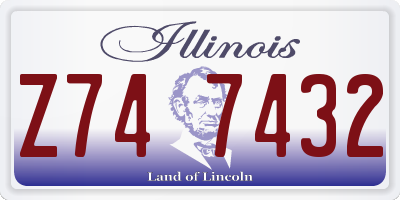 IL license plate Z747432