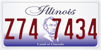 IL license plate Z747434