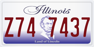 IL license plate Z747437