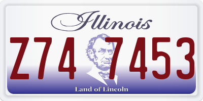 IL license plate Z747453