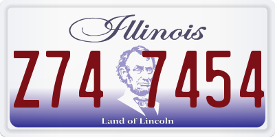 IL license plate Z747454