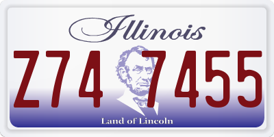 IL license plate Z747455
