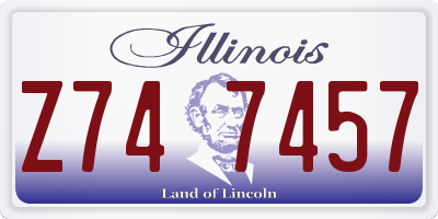 IL license plate Z747457