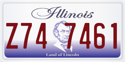 IL license plate Z747461
