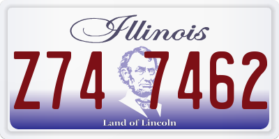 IL license plate Z747462