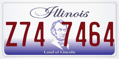 IL license plate Z747464