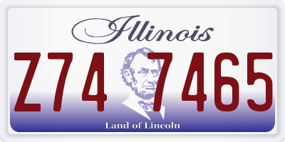 IL license plate Z747465