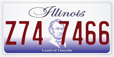 IL license plate Z747466