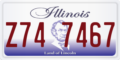 IL license plate Z747467