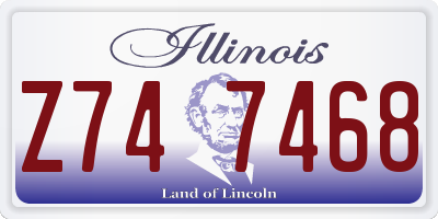 IL license plate Z747468