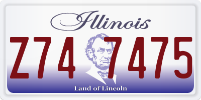 IL license plate Z747475