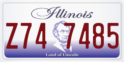 IL license plate Z747485