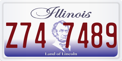 IL license plate Z747489