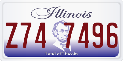 IL license plate Z747496