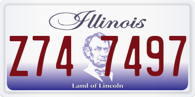 IL license plate Z747497