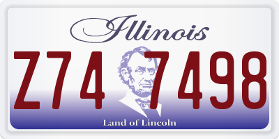 IL license plate Z747498