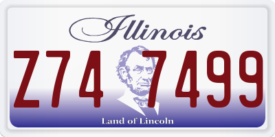 IL license plate Z747499