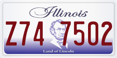 IL license plate Z747502