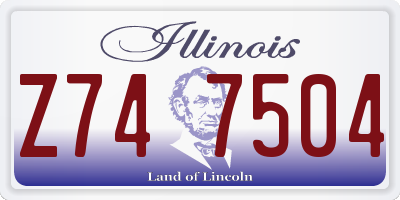 IL license plate Z747504