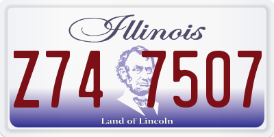 IL license plate Z747507