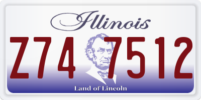 IL license plate Z747512
