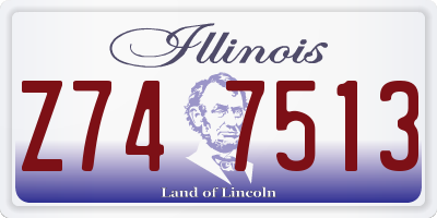 IL license plate Z747513
