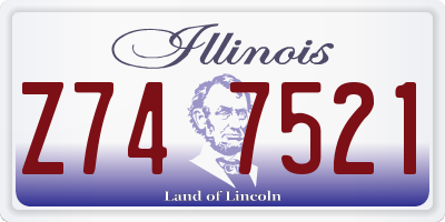 IL license plate Z747521