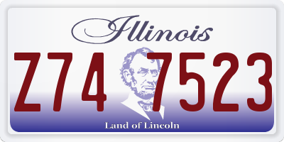 IL license plate Z747523