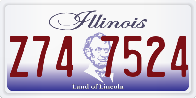 IL license plate Z747524