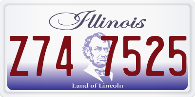 IL license plate Z747525