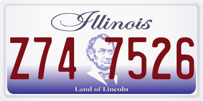 IL license plate Z747526