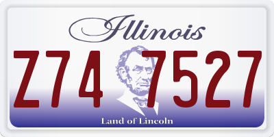 IL license plate Z747527