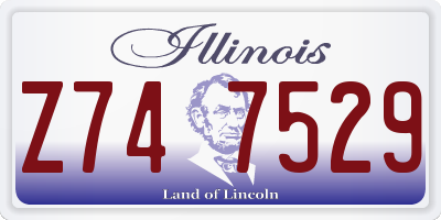 IL license plate Z747529