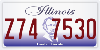IL license plate Z747530
