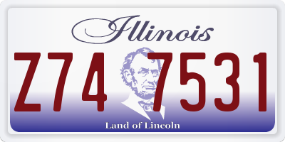 IL license plate Z747531