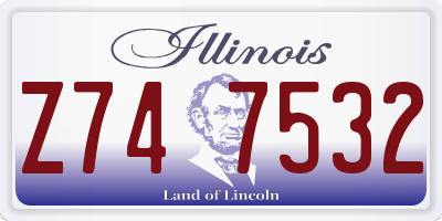 IL license plate Z747532