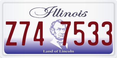 IL license plate Z747533