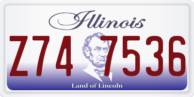 IL license plate Z747536